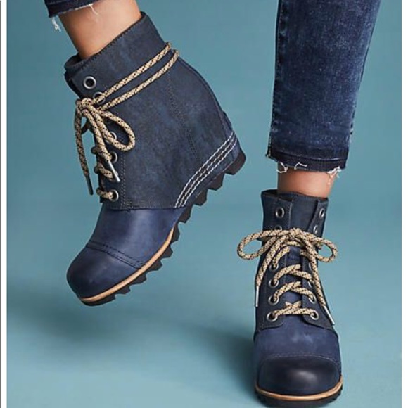 sorel navy wedge